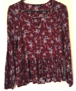 American Eagle outfitters blouse size XS women flower print, long sleeve - £9.58 GBP