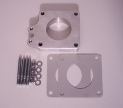 Mustang GT40 5.0 Billet throttle body spacer plate 1&quot; 70mm fuel Injection manifo - £35.26 GBP