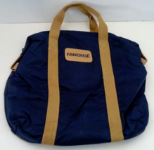 Vintage retro Faberge perfume promo blue travel bag carry on - $19.75