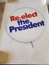 Rare Richard Nixon Re-elect The President Political Campaign Poster - $9.90