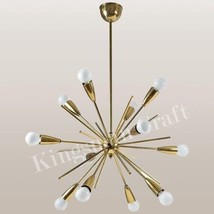 12 Arm Polish Brass Sputnik Light 12 Light Marvellous Pendant Décor Fixture - £143.88 GBP