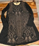 BCBG MaxAzria  Dress Women’s Size M Black Lace Nude Underlay Lining - $28.04