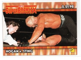 1999 Topps WCW nWo Nitro SuperBrawl IX Hulk Hogan VS Sting #S2 Sticker NM-MT - £2.79 GBP