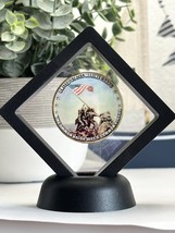 U S Marines Iwo Jima Challenge Coin With 3D Display Case - £11.63 GBP