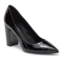 Marc Fisher Georgy Pointed Block Heel Pump, Black Patent Leather, Size 8.5 NWT - £58.08 GBP