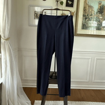 Talbots Navy Blue Hollywood Side Zip Ankle Pants 12 - $455.32 MXN