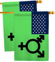 US Israeli transgender and genderqueer - Impressions Decorative 2 pcs House Flag - £47.93 GBP