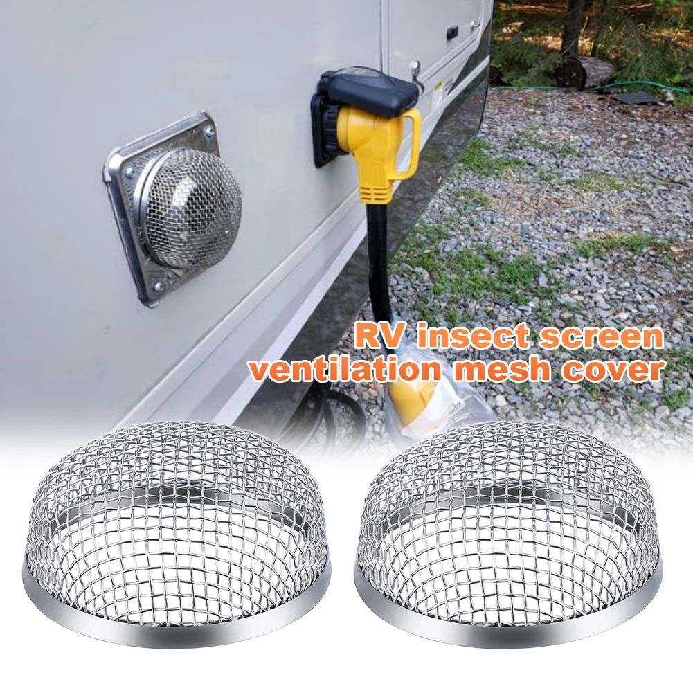 2pc Flying Insect Screen Stainless Steel RV Furnace Vent Cover Mesh with Tools - £12.36 GBP+