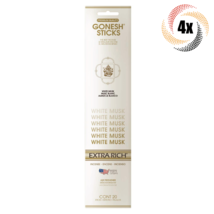 4x Packs Gonesh Extra Rich White Musk Incense Sticks | 20 Sticks Per Pack - £9.49 GBP