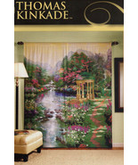 Window Curtains 2 Panel Set Thomas Kinkade Art Collection Garden of Pray... - $68.10