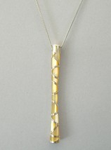 Yellow Mother Of Pearl Handcrafted Pendant Sterling Silver Necklace - £79.93 GBP