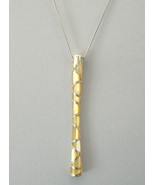 Yellow Mother Of Pearl Handcrafted Pendant Sterling Silver Necklace - £79.09 GBP
