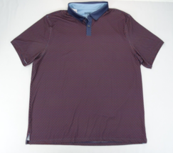 Rhone Polo Shirt Mens 2XL Geo Stretch Performance Golf Tech Nylon Soft - $27.50