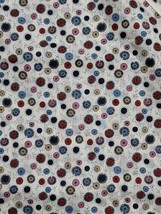 3 Yds Button Polka Dot Fabric Flower Buttons Lightweight Print 43x110 - $10.89