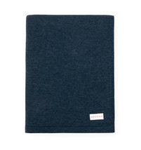 Sferra Tiago Midnight Blue Throw Blanket Solid Baby Alpaca Silk 50&quot;x70&quot; Soft NEW - £123.38 GBP