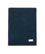 Sferra Tiago Midnight Blue Throw Blanket Solid Baby Alpaca Silk 50&quot;x70&quot; ... - $156.00