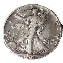 ½ Half Dollar Walking Liberty Silver Coin 1941 Philadelphia Mint 50C KM#142 - £13.14 GBP