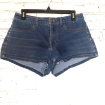 Wild Fable Shorts Womens 4 Blue Medium Wash Denim Jean High Rise Shortie - $11.99