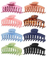 Lot of 8 Colorful Large Hair Claw Clips for Women 4.4&quot; Big Banana Hair C... - $20.29 CAD