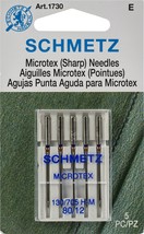 Schmetz Microtex Sharp Machine Needles-Size 12/80 5/Pkg - $41.94