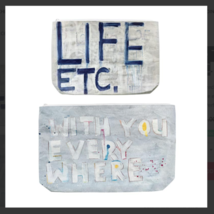 BRAND NEW PIECES  of Me Tyvek Bag - With You/Life, ETC COSMETIC TRAVEL P... - £27.75 GBP