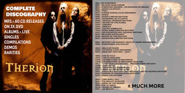 Therion Complete Discography MP3 60 CD releases on 3x DVD Albums Live Singles EP - £19.90 GBP