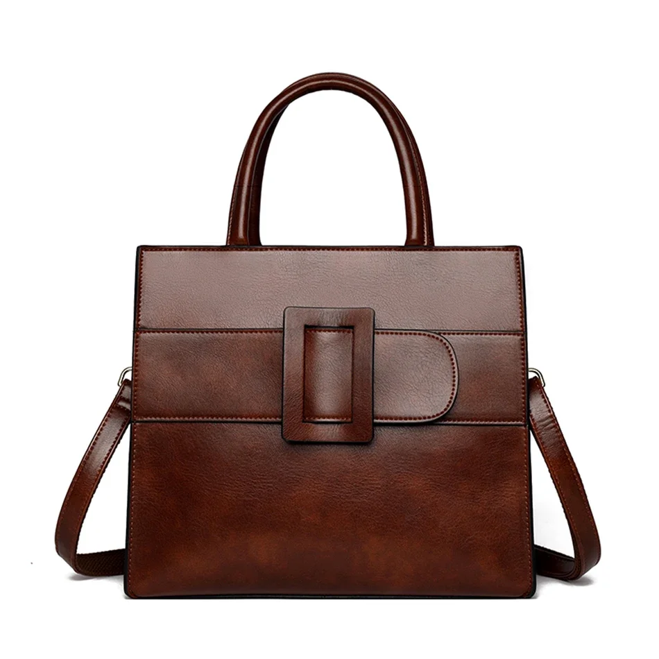 Casual High  Leather Solid Color Handbags Women Bags er Shoulder Crossba... - £46.28 GBP