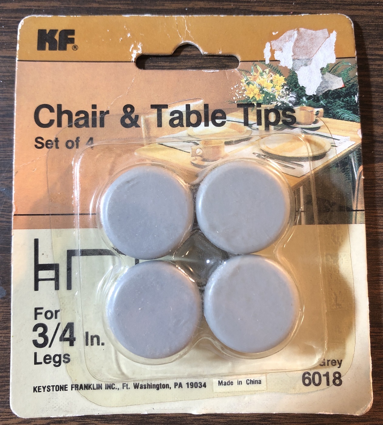 KF Table/Chair Leg Tips Vinyl Gray Round 3/4&#39;&#39; - $8.02