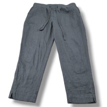 Susina Pants Size Medium W32&quot;xL23&quot; Capri Pants Capris Linen Blend Elasti... - £26.58 GBP