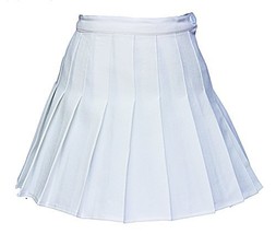Women Short Mini Pleated White Skating knee Skirts XL White - $23.75