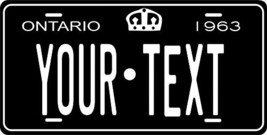 Ontario Canada 1963 Personalized Tag Vehicle Car Auto License Plate - £13.20 GBP