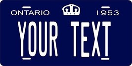 Ontario Canada 1953 Personalized Tag Vehicle Car Auto License Plate - £13.20 GBP