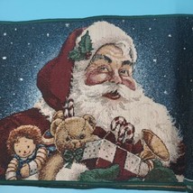 Tapestry Christmas Table Runner Santa Claus 36” X 12” 2000 Made in USA V... - £13.22 GBP