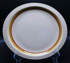 Vtg Syracuse China Speckled Cream w/Orange Brown Trim Oval Dinner Plate - £6.77 GBP