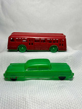 Plastic VtG Hollywood Bus Lines Vine Line And Wannatoys Green Toy Vehicle Lot - £23.99 GBP