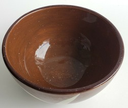 2004 Julie Ueland (2) 6&quot; inch Cereal Soup Bowls Brown Bamboo Pattern Din... - $29.69