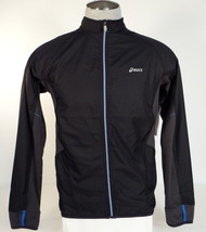 Asics Zip Front Black Water &amp; Wind Resistant Running Jacket Men&#39;s NWT - £90.42 GBP