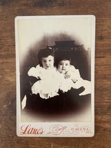 Vintage Cabinet Card. Girl and Baby in chair. Lane&#39;s in Galena, Illinois - £13.91 GBP