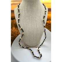 Vintage Snake Vertebrae Bone Necklace Handmade Black Beaded Tribal Nature - $43.87