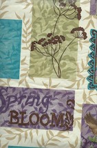 Spring Bloom Love Birds Flower Butterflies Vinyl Tablecloth with Flannel... - $10.99