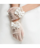 Flower Baby Girls Bow Tie Lace Party Gloves - £6.26 GBP