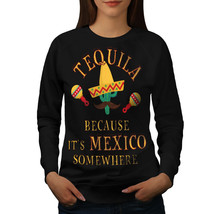 Wellcoda Tequila Mexico Cactus Womens Sweatshirt, Drink Casual Pullover Jumper - £23.10 GBP+