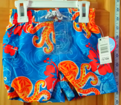 Wonder Kids Baby Clothes 6M-9M Newborn Blue Orange Swimsuit Octopus Swim... - £9.86 GBP