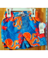 Wonder Kids Baby Clothes 6M-9M Newborn Blue Orange Swimsuit Octopus Swim... - $12.34