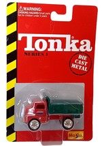 1998 Maisto Tonka Dump Truck Green/Red Series 1 Die-Cast - £3.48 GBP