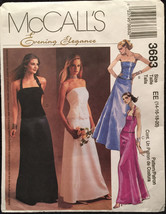 McCalls 3683 Evening Elegance 2PCGown Strapless or Halter Top &amp; Skirt Size 14-20 - £6.39 GBP
