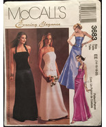 McCalls 3683 Evening Elegance 2PCGown Strapless or Halter Top &amp; Skirt Si... - £6.39 GBP