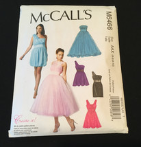 McCalls Prom Bridesmaid Cocktail Dress w/ Bubble Flared or Straight Skirt Sleeve - £4.81 GBP