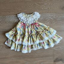 Jill Lynn Dress Floral Ruffles Full Skirt Frilly Lace 18 Months USA Made... - $42.24 CAD