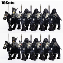 10sets Knights Dark Sauron Battle Five Armies w Sword Rohan with horse #PG519-H - £35.47 GBP